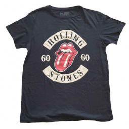 ROLLING STONES - SIXTY BIKER TONGUE (SUEDE FLOCK) (GIRLIE) - TRIKO