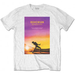 QUEEN - BOHEMIAN RHAPSODY (MOVIE) (WHITE) (BACK PRINT) - TRIKO