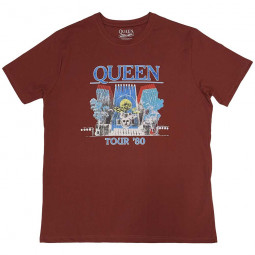 QUEEN - TOUR '80 (RED) - TRIKO