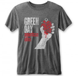 GREEN DAY - AMERICAN IDIOT VINTAGE (BURNOUT) - TRIKO