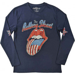 ROLLING STONES - US TOUR '78 (BACK & SLEEVE PRINT) (NAVY BLUE) (LS) - TRIKO