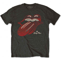 ROLLING STONES - VINTAGE TONGUE LOGO (GREY) - TRIKO