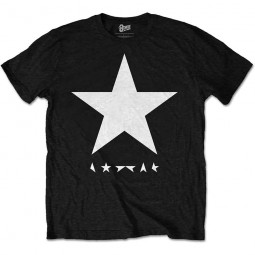 DAVID BOWIE - BLACKSTAR (WHITE STAR ON BLACK) - TRIKO