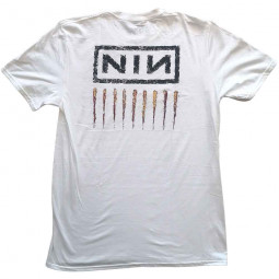 NINE INCH NAILS - THE DOWNWARD SPIRAL (WHITE) (BACK PRINT) - TRIKO