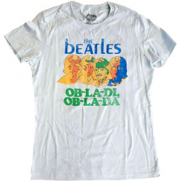 BEATLES - VINTAGE OB LA DI (PALE BLUE) (BACK PRINT) (GIRLIE) - TRIKO