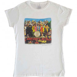 BEATLES - VINTAGE SGT PEPPER (WHITE) (BACK PRINT) (GIRLIE) - TRIKO