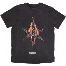 BRING ME THE HORIZON - FLAME HEX & TEXT LOGO (WASH COLLECTION) - TRIKO