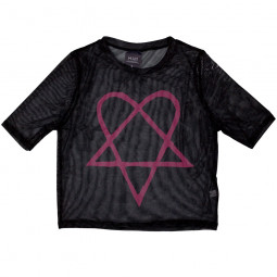 HIM - PINK HEARTAGRAM (MESH) (CROP TOP) (GIRLIE) - TRIKO