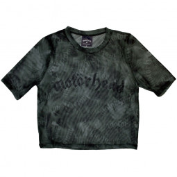 MOTORHEAD - LOGO (MESH) (CROP TOP) (GIRLIE) - TRIKO