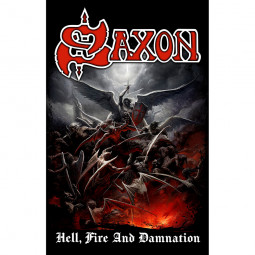 SAXON - HELL, FIRE & DAMNATION - TEXTILNÍ PLAKÁT