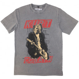 NIRVANA - KURT COBAIN COLLAGE (STONE WASH) - TRIKO