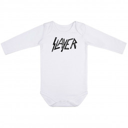 SLAYER - LOGO BLACK (LS) (WHITE) - BODY