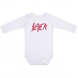 SLAYER - LOGO RED (LS) (WHITE) - BODY