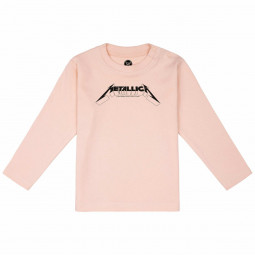 METALLICA - LOGO BLACK (LS) (PINK) - TRIKO MIMINKO