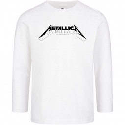 METALLICA - LOGO BLACK (LS) (WHITE) - TRIKO DĚTSKÉ