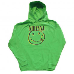 NIRVANA - INVERSE HAPPY FACE (GREEN) - MIKINA