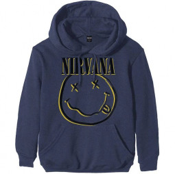 NIRVANA - INVERSE HAPPY FACE (NAVY BLUE) - MIKINA