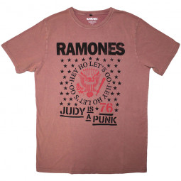 RAMONES - HEY HO JUDY (KASHMIR RED) (STONE WASH) - TRIKO